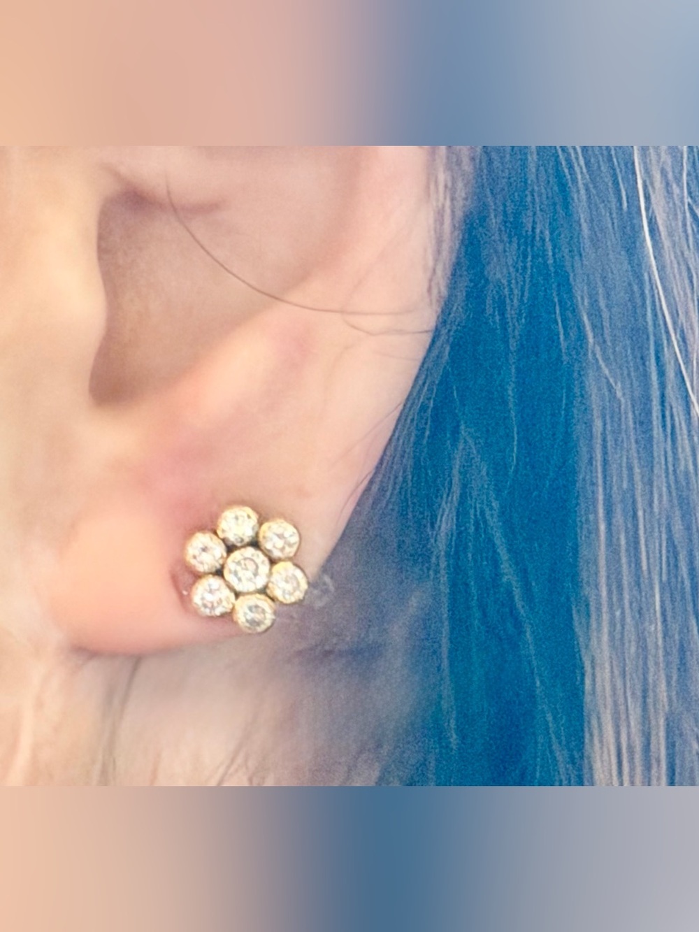 18 karat gold and 3 carat diamond earrings - Picture 11 of 11